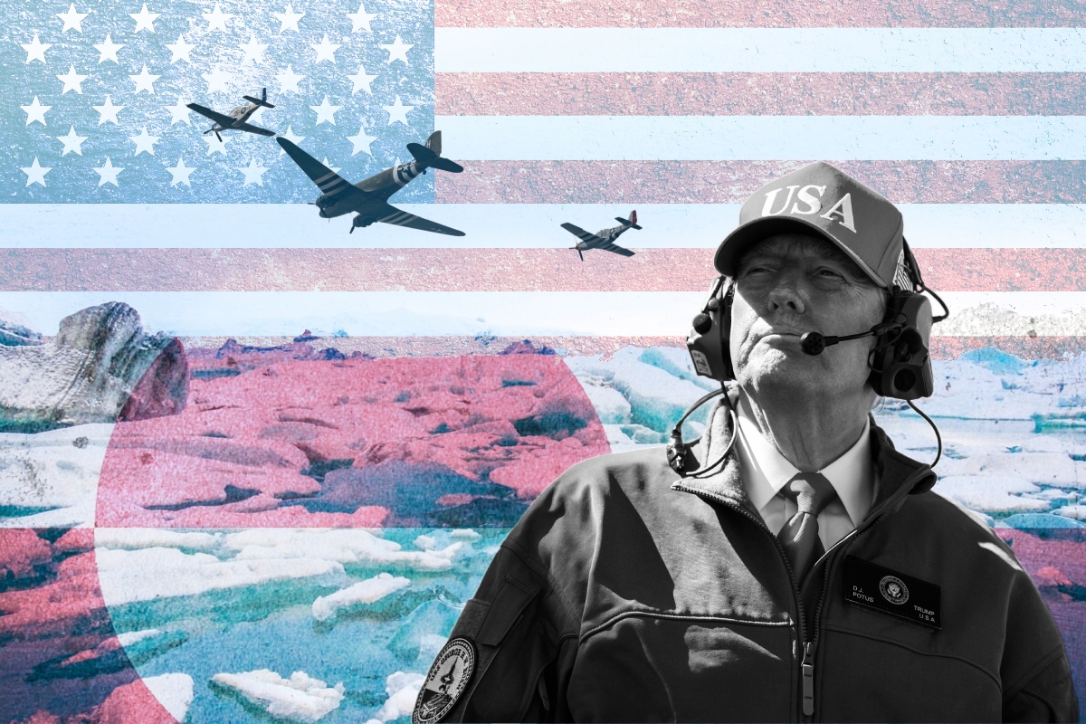 特朗普在社媒平台发布手持美国国旗登上格陵兰岛的图